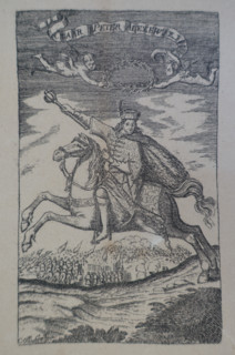 Portrait of Tsar Peter Alekseevich (1672-1725) on horseback