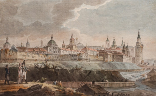 View of the Neglinnaya River and Kitai-gorod from Petrovskaya Square