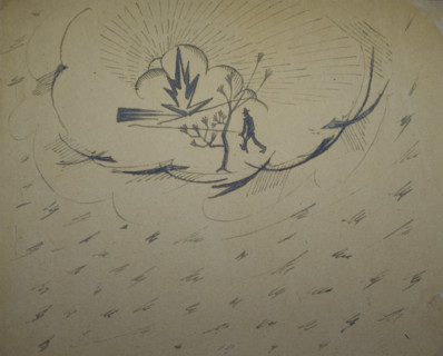 Man Walking Towards the Sun