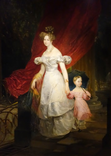 Portrait of Grand Duchess Elena Pavlovna with Her Daughter Maria