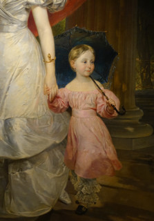 Fragment of the painting Portrait of Grand Duchess Elena Pavlovna with Her Daughter Maria