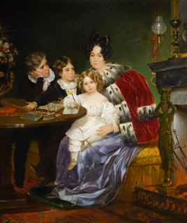 Portrait of Ekaterina Gagarina with her sons Evgeny