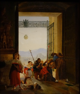 Pilgrims in the Doorway of the Lateran Basilica