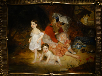 Portrait of Count Lev Wittgenstein's Children with an Italian Nanny