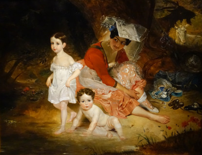 Portrait of Count Lev Wittgenstein's Children with an Italian Nanny