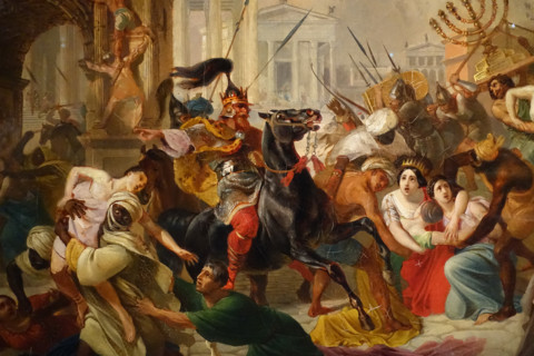 Fragment of the painting Genseric's Invasion of Rome