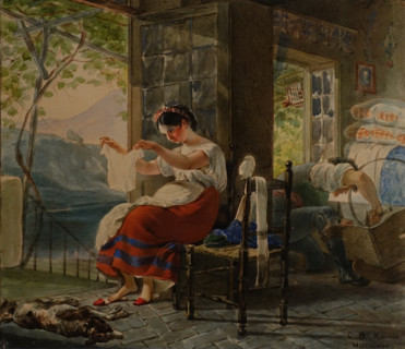Family Scene in Italy