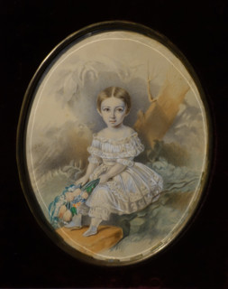 Portrait of a Girl with a bouquet