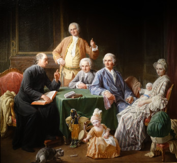 Portrait of the Leroy Family Listening to a Bible Reading