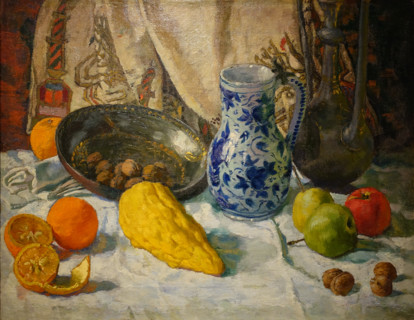 Still life with a towel by Hadji Murat