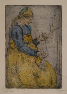 Pomor woman spinner