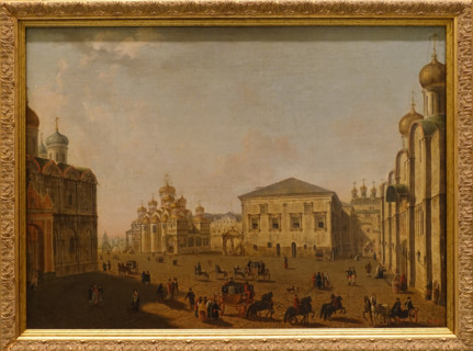 The Square in front of the Assumption Cathedral in the Moscow Kremlin
