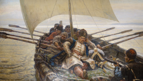 Fragment of the painting Stepan Razin