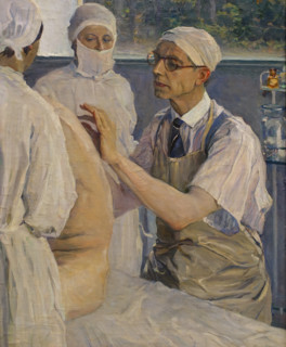 Portrait of a surgeon Sergei Sergeevich Yudin (1891-1954)