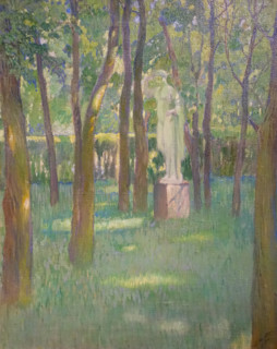 Among the green trees