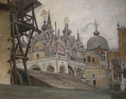 View of St. Mark's Cathedral in Venice.