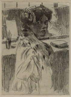Portrait of a girl with ribbons in her hair
