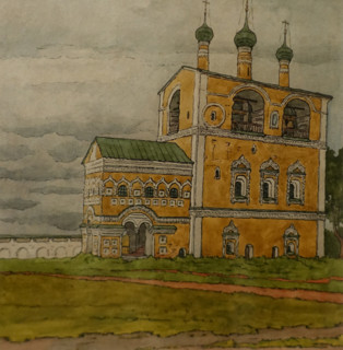 The bell tower of the Borisoglebsky Monastery near Rostov the Great