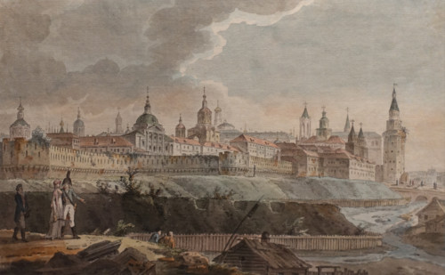 View of the Neglinnaya River and Kitai-gorod from Petrovskaya Square