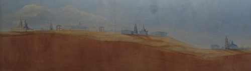 Views of buildings on the general plan of the city of Moscow