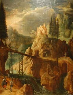 Mountain landscape with a chapel