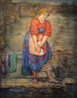 Young woman on the bridge