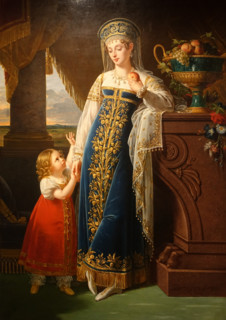 Portrait of the Princess Maria Feodorovna Baryatinskaya with her daughter Olga