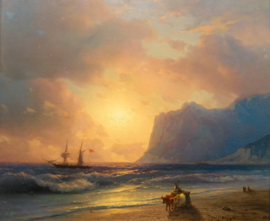 Sunset over the sea