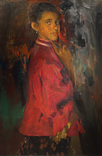 Girl in a red jacket