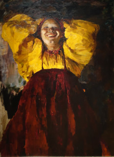 Peasant woman in yellow