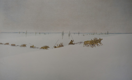 On reindeer across the tundra