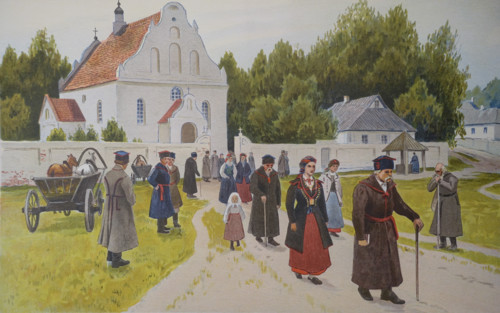 Poles at the church