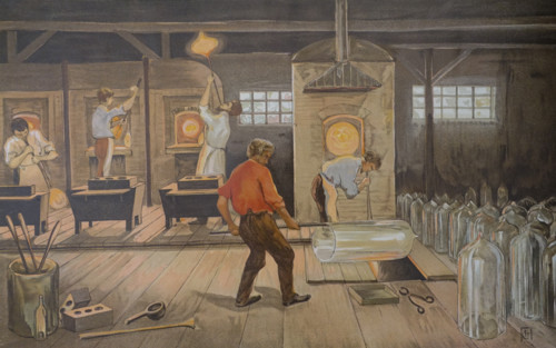 At the Glass factory