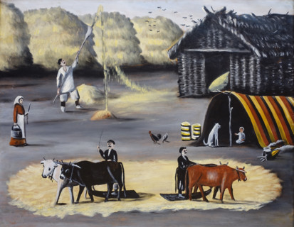 Barn in a Georgian village