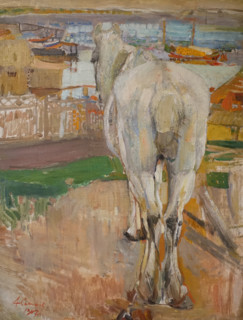 Horse on Volga Riverbank