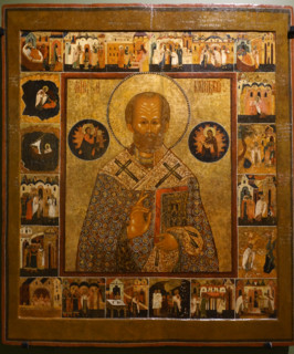 Saint Nicholas the Wonderworker with 20 hagiographical scenes