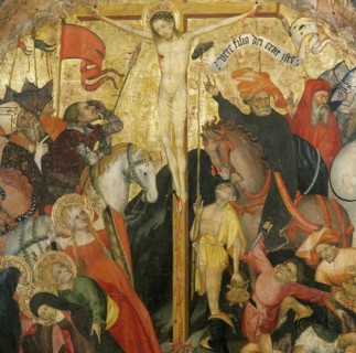 Lluis Borrassa (ca. 1360-1425). Catalan painter. Major altarpiece of Sant Pere, 1411. Calvary.