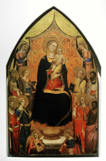 Jacopo di Cione (1325-1398 or 1400). Italian painter. The Virgin with the Child Jesus enthroned