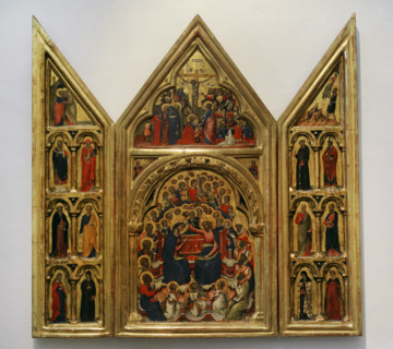 Catarino Veneziano. Venetian painter (fl. 1362-1390). Triptych of the Coronation of the Virgin and