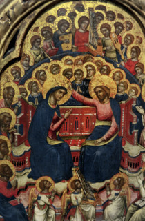 Catarino Veneziano. Venetian painter (fl. 1362-1390). Triptych of the Coronation of the Virgin and