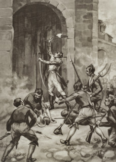 Peninsular War (1808-1814). The Reconquest of Vigo. Popular uprising that took place on 28 March