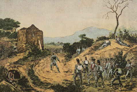 Peninsular War (1808-1814). Catalonia. Battle of Mollet (21 January 1810). The French garrison of