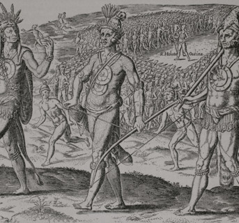 Second expedition of Rene de Goulaine de Laudonniere (c. 1510-1574) to Florida, 1564. The Olata