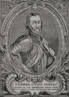 Hernan Cortes (1488-1547). Spanish conquistador of the Aztec empire. Portrait. 19th-century