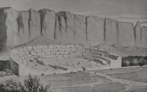 Pueblo Bonito. Ancient great house that was occupied by the Ancestral Puebloans, bearers of the