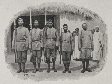 Kenya. Local police in Mombasa, c. 1892. Photogravure from photograph taken for the Imperial