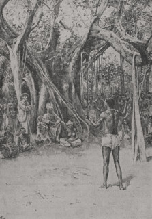 Southern Africa. Shinte's reception in honour of Livingstone. Photogravure. ""La conquista de