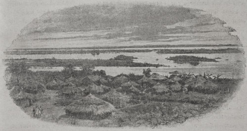 Mozambique. The Zambesi at Shupanga (Chupanga at present). Photogravure from a photograph by Mr.