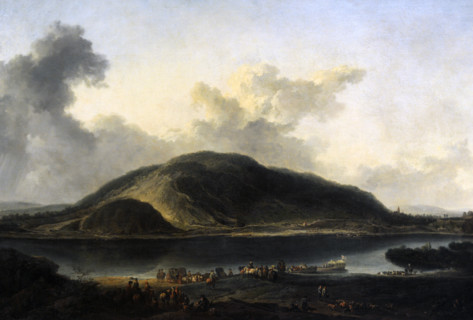 Johann Christian Brand (1722-1795). Austrian painter. Landscape with Devin Castle at the Outfall of