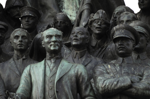 Istanbul, Turkey. Reoublic Monument (Cumhuriyet Anƒ±tƒ±), executed in 1928 by Pietro Canonica